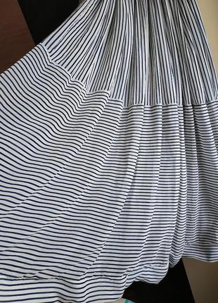 Полосатая длинная юбка4 фото