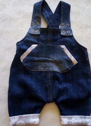 Джинсовий комбінезон з підкладкою ручна робота