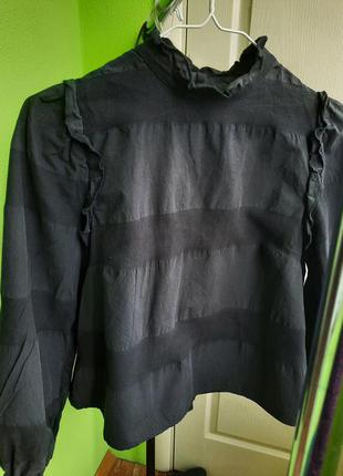 Котоновая блуза с пуговкам6 фото