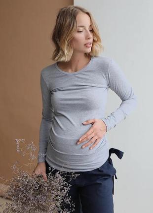 Джемпер для вагітних, майбутніх мам сірий (джемпер для беременных серый)