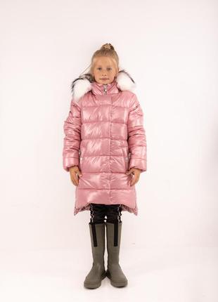 Детская зимняя куртка пуховик для девочки1 фото