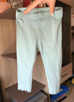 Бірюзові зелені жіночі штани джинси 12-18 міс 1-2 роки