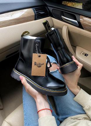 Dr. martens classic black жіночі черевики демісезонні мартінс2 фото