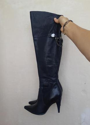 Шкіряні ботфорти 38 р утеплені