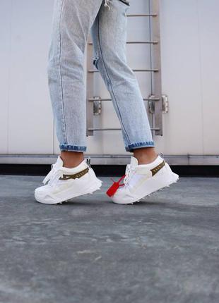 Стильные женские кроссовки off white premium all white7 фото