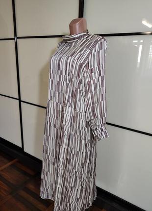 Ghospell платье миди в актуальный принт м6 фото