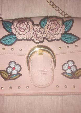 Сумка сумочка з вишивкою квіти