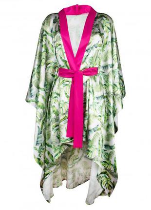 Pp dkaren атласный халат с цветочным принтом7 фото