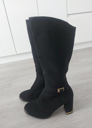 Замшевые сапоги демисезонные 39 размер