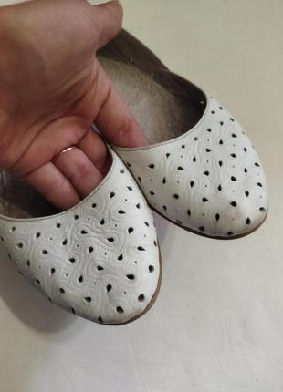 !! распродажа!! базовые белые кожаные балетки туфли!!