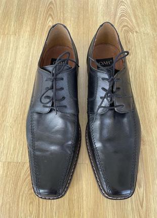 Туфли мужские чёрные кожаные cwh selection как новые размер 431 фото