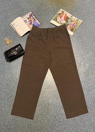 Коричневі штани штани легені великий розмір 14