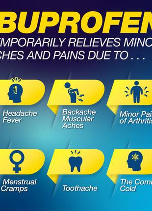 Американський equate ibuprofen200 мг, знеболюючу/засіб для зниження температури, 2уп2 фото