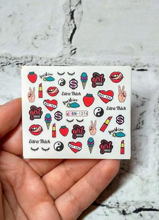 Слайдеры для ногтей, наклейки для маникюра