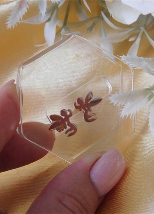 Сережки у вигляді метеликів медичне золото / xuping
