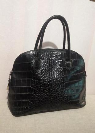 Сумка велика натуральна шкіра (італія)2 фото