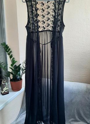 Довга шифонова пляжна накидка🌴🐠🩴