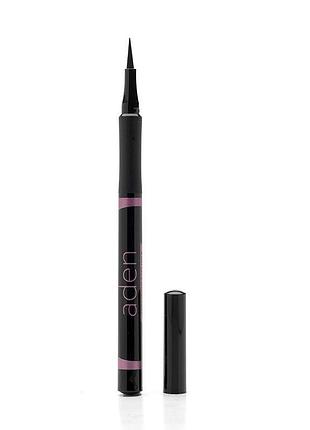 Подводка фломастер черная водостойкая aden cosmetics precision eyeliner черного цвета аден