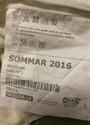 Наволочка ikea sommar 2016 бавовна оксамит2 фото