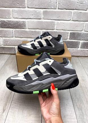 Мужские кроссовки adidas niteball grey/green1 фото