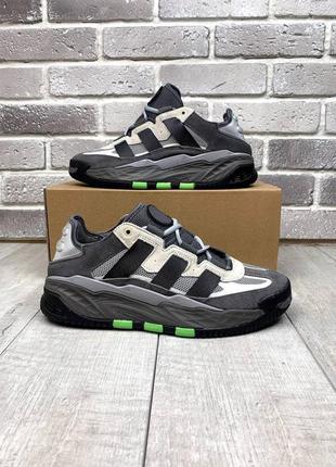 Мужские кроссовки adidas niteball grey/green3 фото