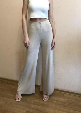 Новые широкие трикотажные брюки штаны lc waikiki в стиле zara2 фото