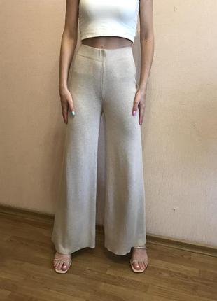 Новые широкие трикотажные брюки штаны lc waikiki в стиле zara3 фото