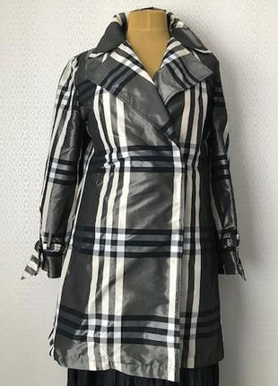 Стильний ефектний плащ дощовик в клітку (решітку) від бренду classic , розмір 42, укр 50-52-54