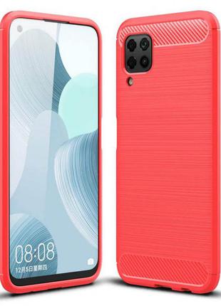 Чохол polished carbon для huawei p40 lite red