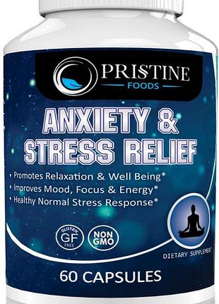 Американская добавка для снятия стресса pristine food's anti anxiety,60шт