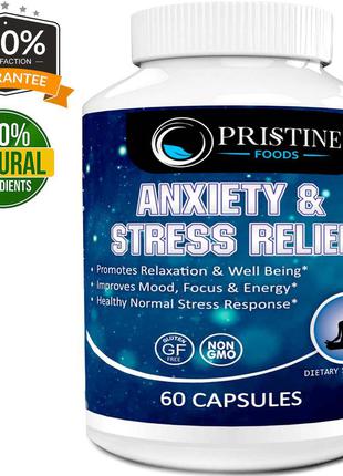 Американська добавка для зняття стресу pristine food's anti anxiety,60шт2 фото