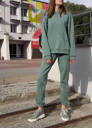 Джоггеры джоггеры женские бежеві джогери джогери жіночі зелені спортивні штани4 фото