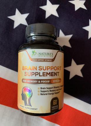 Американские витамины  для поддержки памяти и активности мозга nature’s nutrinition brain supplement2 фото