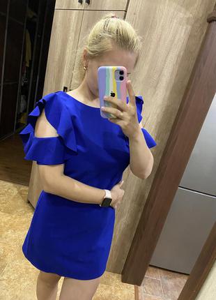 Платье синего цвета1 фото