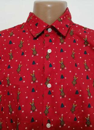 Тенниска новогодняя, primark, 100% хлопок, l-xl. новая!