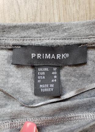 Футболка primark сіра з трояндою 12 р-ра.3 фото