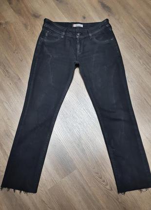 Levi's плотные прямые чёрные джинсы слим slim fit 571