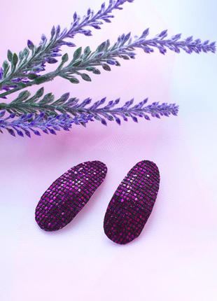 Заколки клик-клак из экокожи