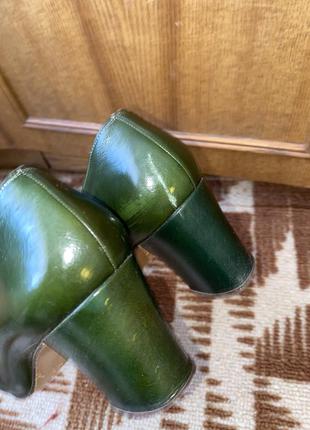 Жіночі туфлі bruno magli, зелені, осінні3 фото