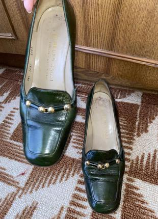 Жіночі туфлі bruno magli, зелені, осінні2 фото
