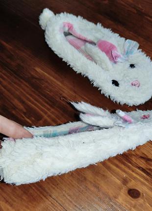 🐰тапочки зайки белые пушистые для девочки 3
