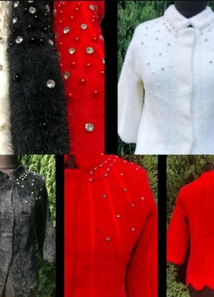 Куртка,пиджак,кардиган,альпака, люкс качество,камни, размер универсальный.1 фото