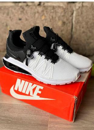 Кроссовки мужские nike JAMES shox gravity белые черные / кросівки чоловічі найк гравити білі чорні кроссы