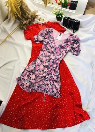 Сукня з квітковий принт1 фото