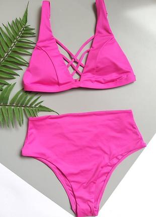 Victoria secret купальник victorias secret пінк високі плавки вікторія сікрет