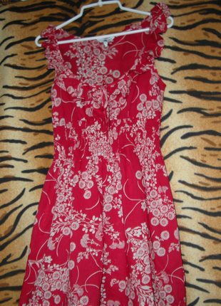 Платье красного цвета,100%коттон,индия,р.44