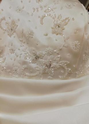 Свадебное платье розшитое бисером.10 фото