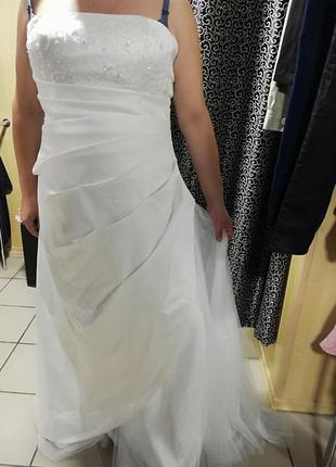 Свадебное платье розшитое бисером.7 фото