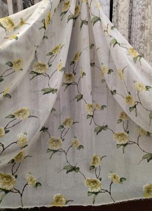 Тюль з трояндами , фіранки з квітами