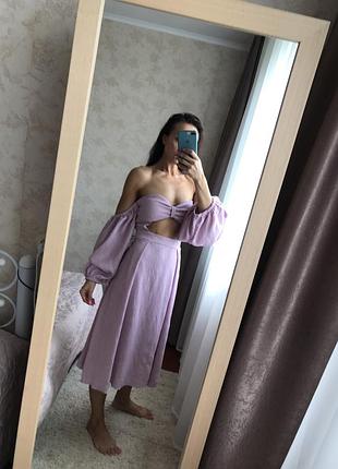 Невероятное платье сарафан с открытыми плечиками